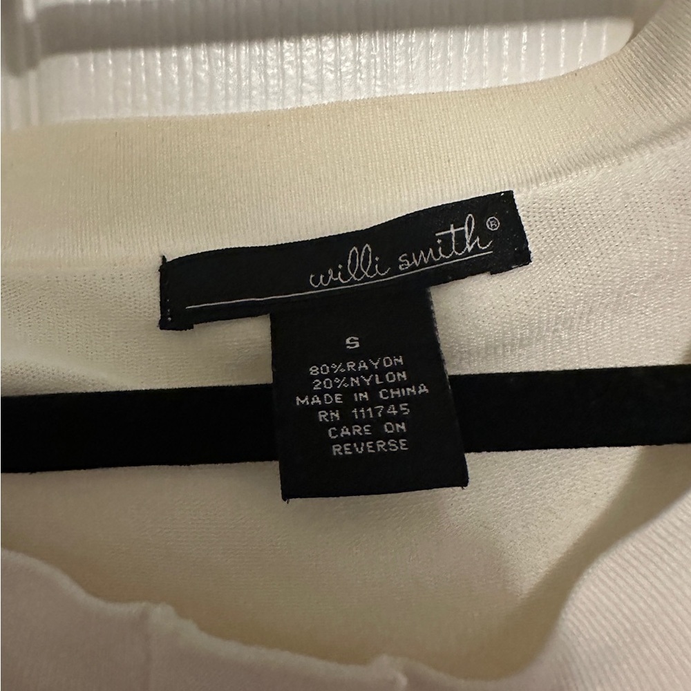 Willi Smith Ivory Knit Top